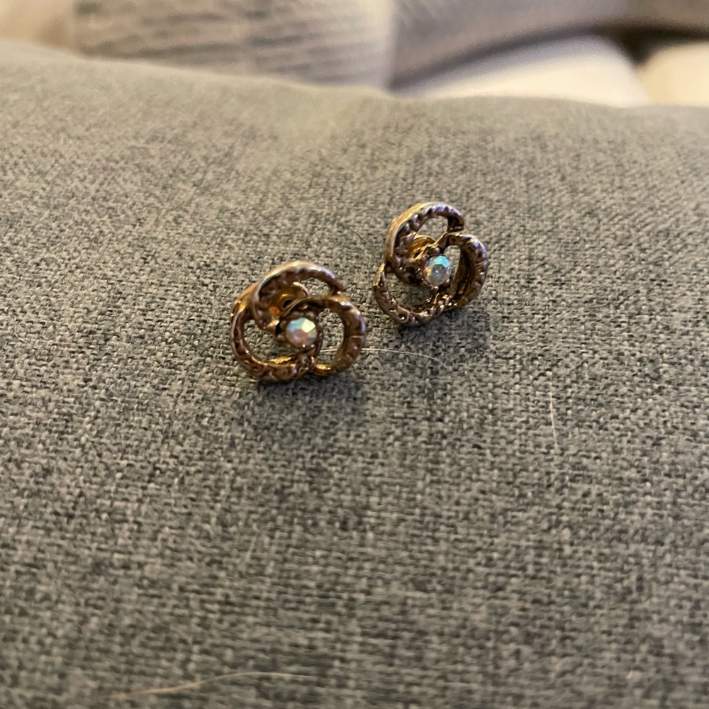 VINTAGE rhinestone earrings